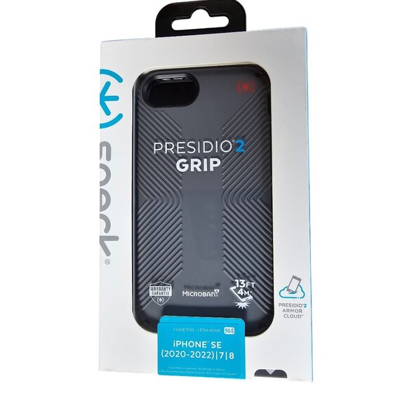 Speck Brand Presidio 2 Grip Phone Case for iPhone SE (2020-2022) iPhone 7/8-Gray - Picture 1 of 2